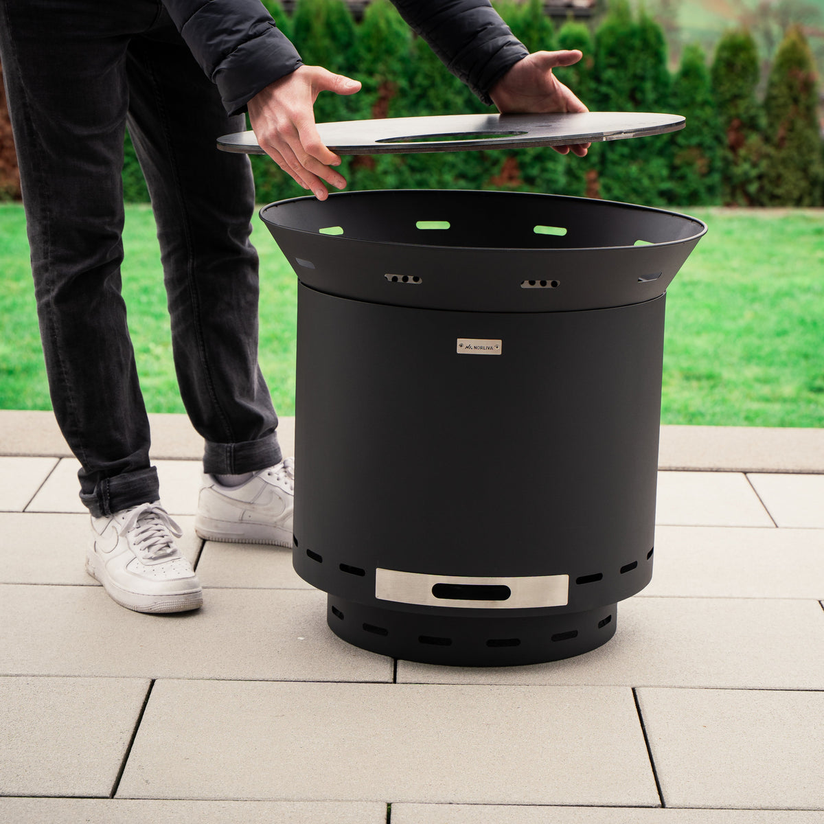 Set: Skara + eldgrill + lock