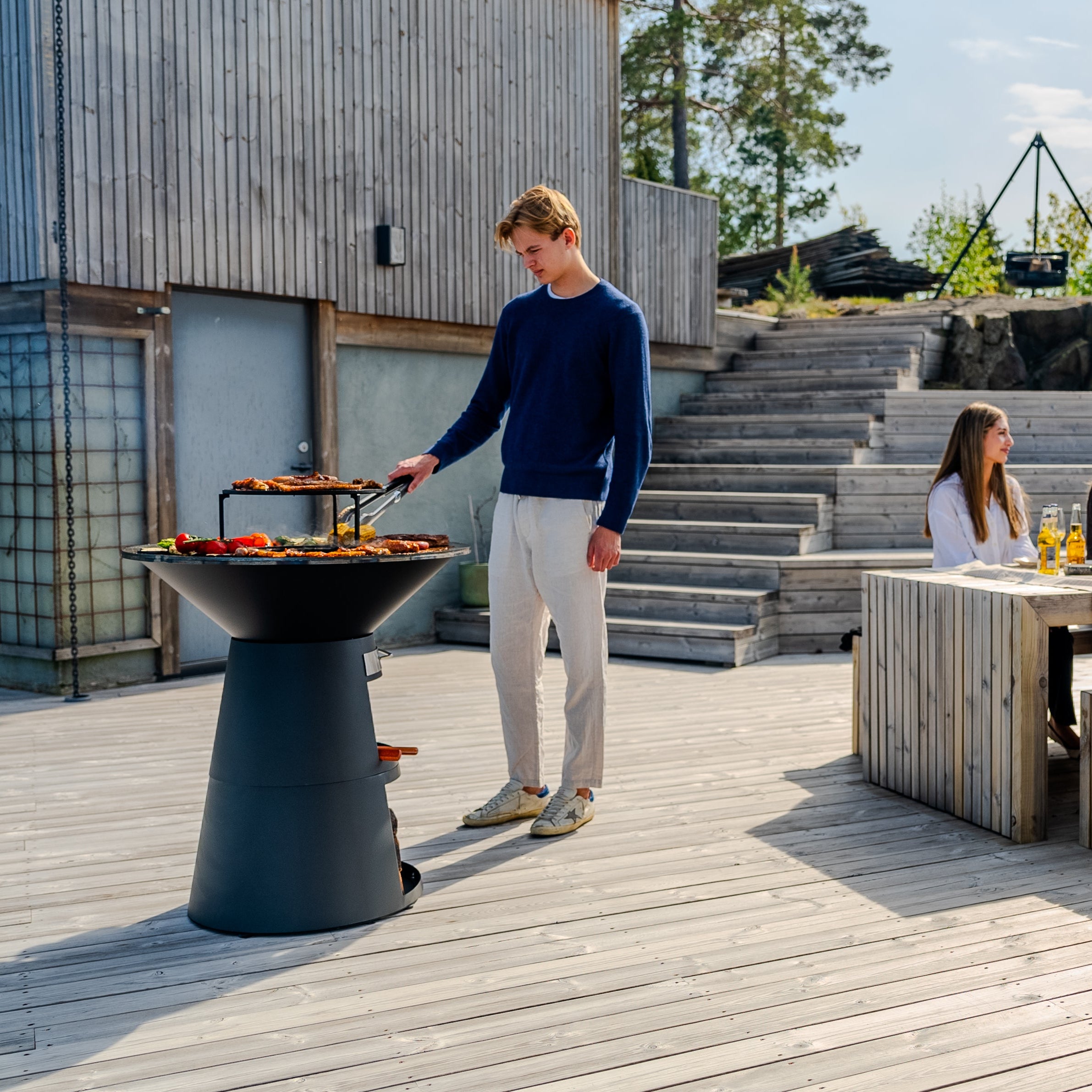 Eldplatsbyggd grill Aska, 80 cm