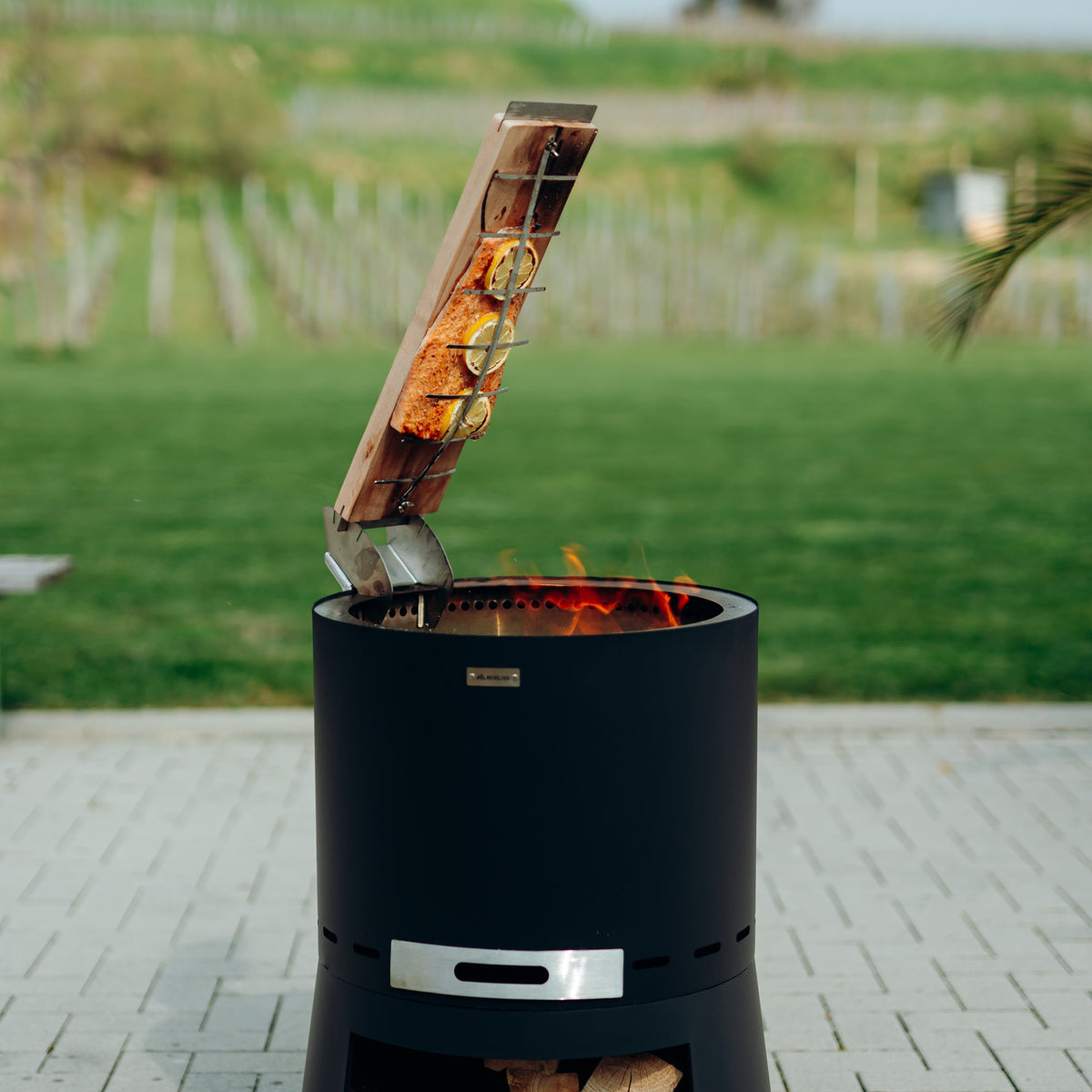 Set: Skara + grillbräda för flamberad lax