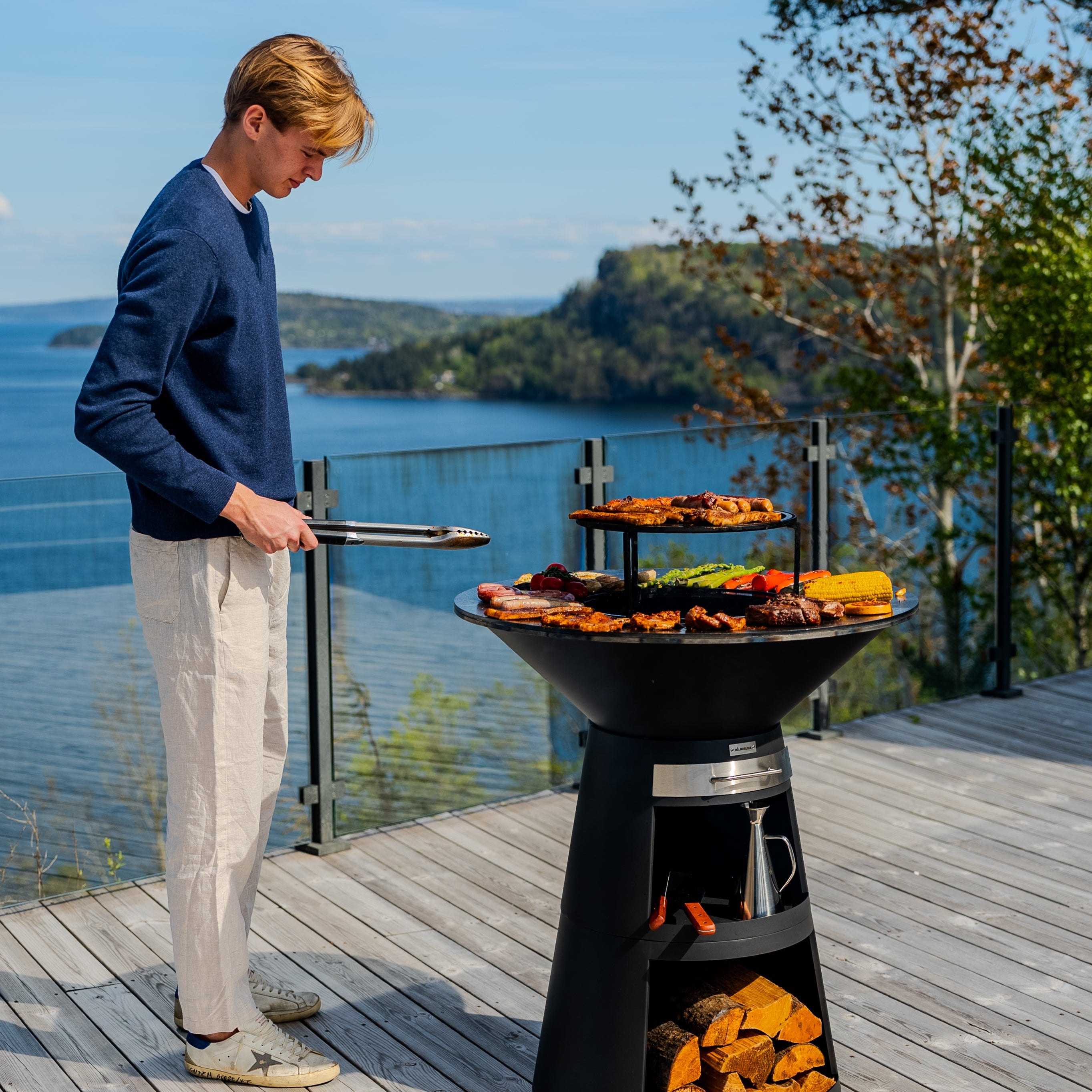 Eldplatsbyggd grill Aska, 80 cm