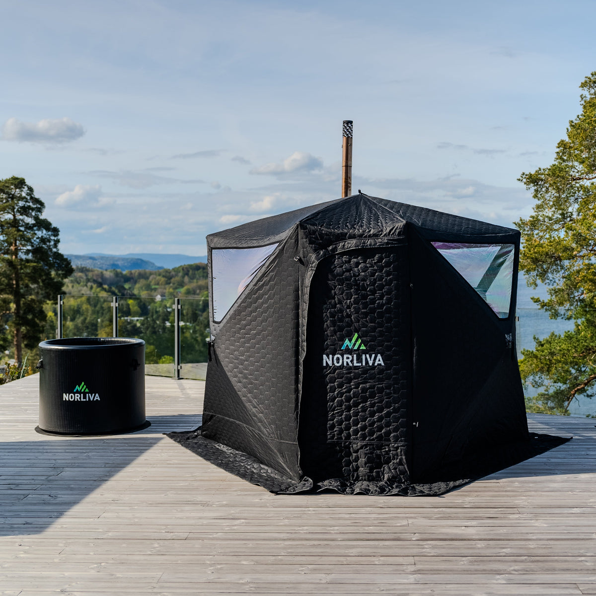 Set: bastutält Dalen 3.0 + aggregat + bastutillbehör