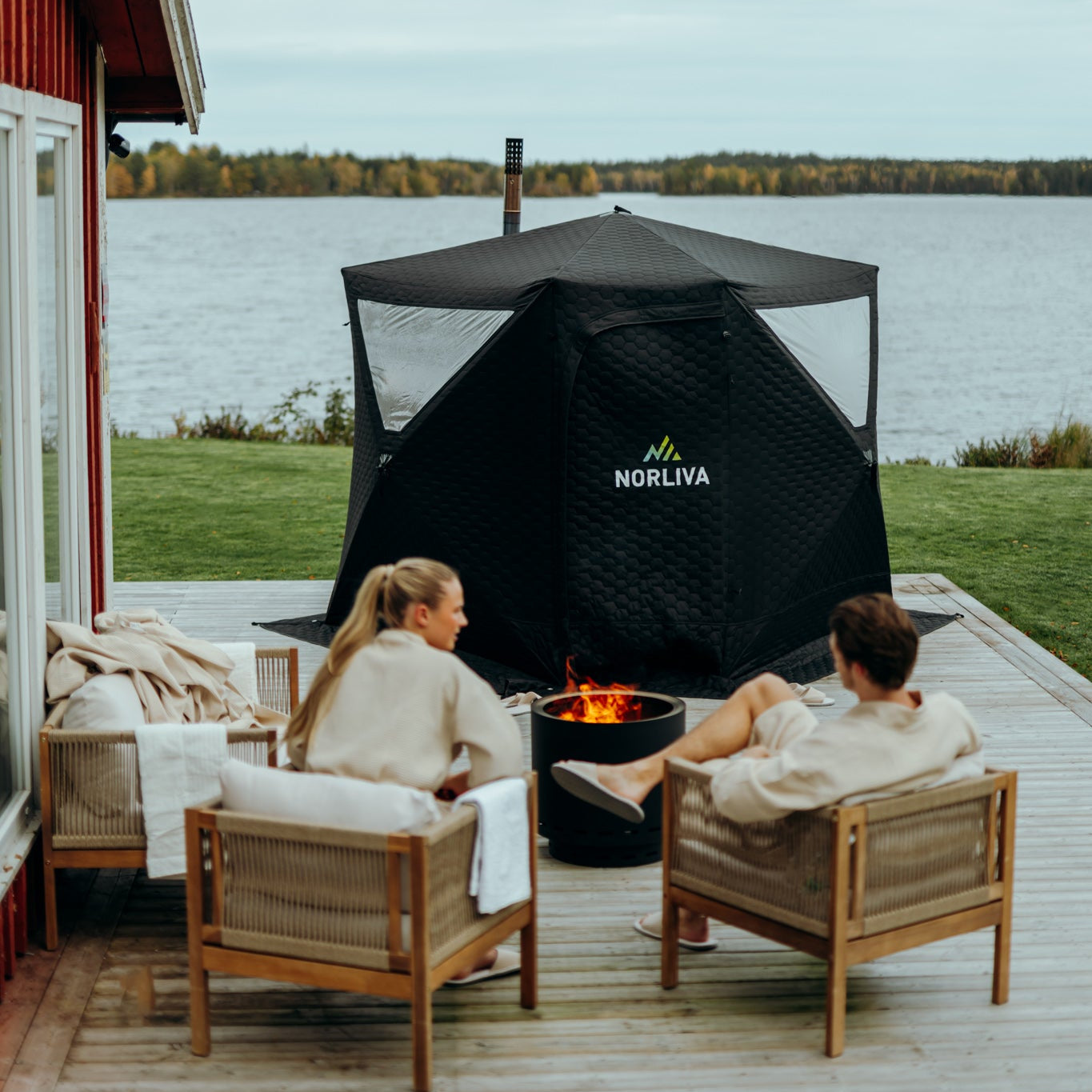 Set: bastutält Dalen 3.0 + aggregat + bastutillbehör